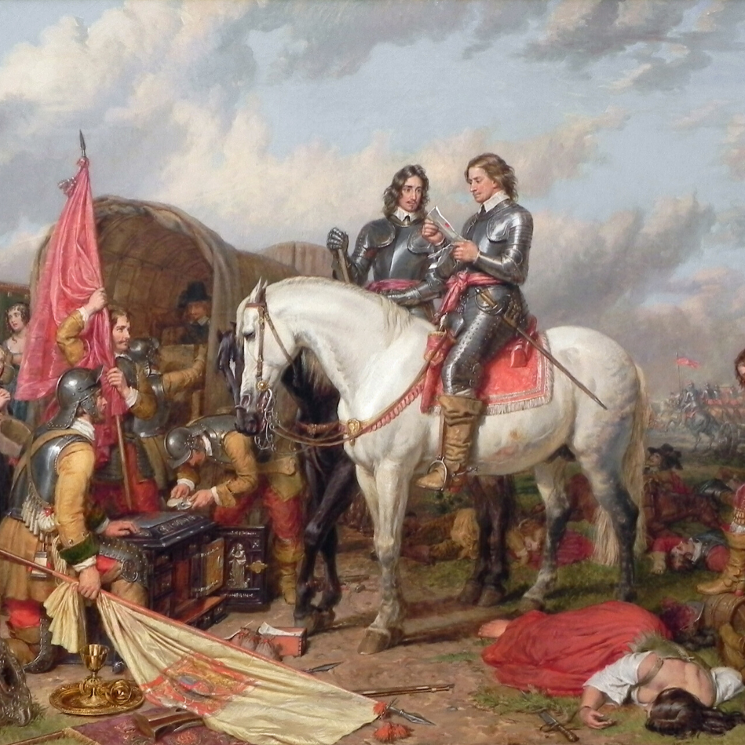 Oliver Cromwell on a horse